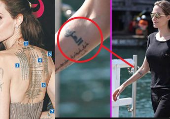 Terungkap, Makna 7 Tato Angelina Jolie, Dari Mantra Budha Sampai Tulisan Arab yang Artinya...