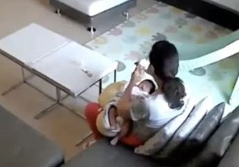 PRT Tak Sadar Terekam Kamera CCTV, Saat Menjaga Anak, Astaga Lakukan Hal Menjijikkan