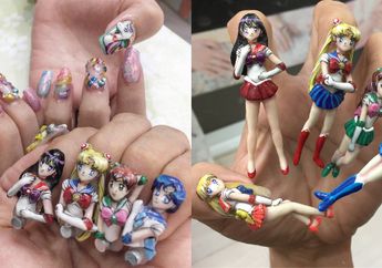 Wow Gemes Bangeeeeeet! Ini Dia Tampilan Nail Art Sailormoon yang Memenuhi Tanganmu, Berani Pakai?