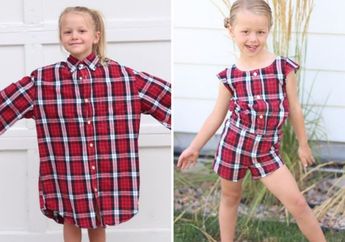 Kumpulan Foto Pakaian Bekas Ayah yang oleh Ibu Dibuat Menjadi Pakaian Baru untuk Anaknya, Kreatif Banget!