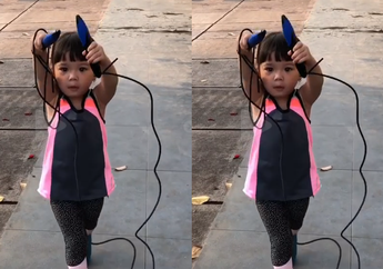 Lucu dan Menggemaskan! Gempi Nyanyi Sambil Lompat Tali