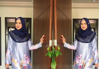 Dikabarkan Sedang Hamil, Begini Padu Padan Hijab Segi Empat Motif ala Siti Nurhaliza yang Bisa Kamu Contek! Cantik Banget