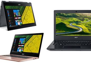 Acer Luncurkan Notebook Berprosesor Intel Core Generasi ke-8: Swift 3, Spin 5, dan Aspire Series 
