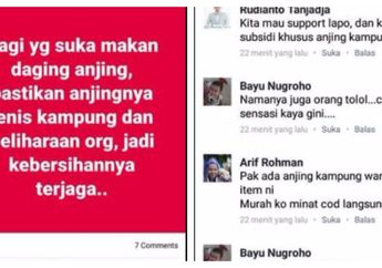 Karena Status Ini, Seorang Pria Penggemar Daging Anjing Dibully Netizen Facebook