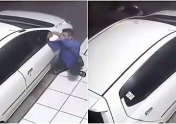 Kocak! Duet Pencuri Spion Mobil Beraksi, Tapi Malah Bikin Geleng-Geleng Kepala, Lihat Videonya