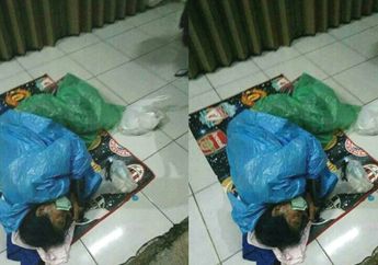Pilu, Driver Ojek Online Ini Tidur dengan Alas Tikar dan Jas Hujan di Emperan Toko, Setelah Dibangunkan Ternyata Semakin Bikin Netizen Geger, Ada Apa?
