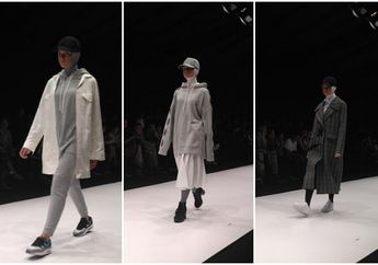 Busana Hijab Gaya Boyish Sporty ala Desainer Rani Hatta di Jakarta Fashion Week 2018 