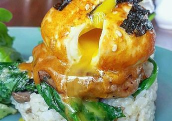 Shitake Rice di Benedict, Pecah Banget Rasanya!