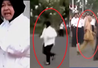 Waduh...Lagi Marah-marah, Tri Rismaharini Tiba-Tiba Lari Turun dari Podium dan Lakukan Sesuatu ke PNS Wanita Ini, Ada Apa?