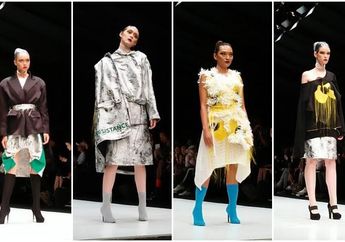 Desainer Sean Sheila Hadirkan Koleksi Busana dari Bahan Daur Ulang dengan Tema Humanity di Jakarta Fashion Week 2018