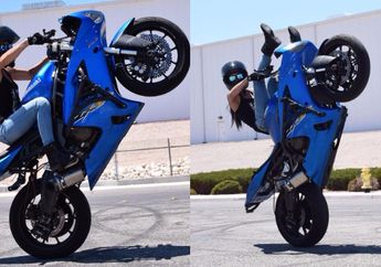 Begini Gaya Freestyle Motor Seorang Wanita, Keren Juga!