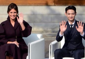 Wadidaw, Melania Trump Kedapatan Sunggingkan Senyum pada Minho SHINee, Hayo Ada Apa nih?