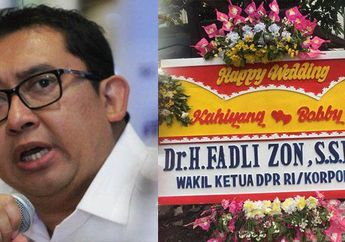 Sindir Pernikahan Kahiyang-Bobby Nasution, Karangan Bunga Pemberian Fadli Zon Diginiin Relawan Jokowi