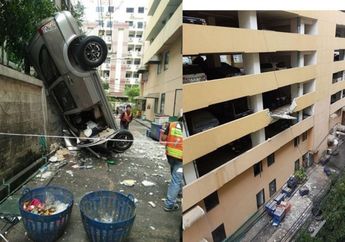 Salah Gigi, Mobil Ini Meluncur dari Lahan Parkir Lantai 4