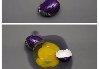 Luarnya Terong Tapi Dalamnya Telur Mentah, Kok Bisa Ya?