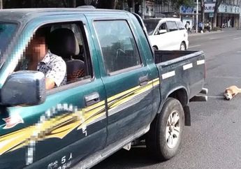 Diduga, Seorang Pria Sengaja Seret Anjingnya Dengan Mobil Hingga Tewas