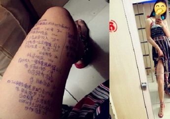 Kreatif Atau Curang? Seorang Wanita Muda Menulis Contekan di Pahanya Agar Lulus Ujian