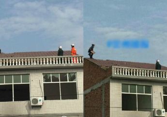 Meradang Gegara Digugat Cerai, Perempuan ini Panjat Genteng dan Atap Rumah hingga Lakukan Hal Mengejutkan Ini, Reaksinya Suaminya Bikin Melongo