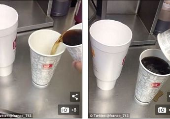 Viral, Video Percobaan Ukuran Cangkir Makanan Cepat Saji Ini Bikin Netizen Bingung, Ternyata Ini Fakta di Balik Semuanya