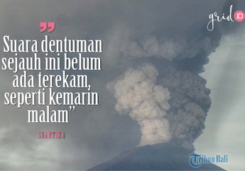 Berstatus Awas, Gunung Agung Menyemburkan Lava Dari Dalam Kawah dan Abu Vulkanik Masih Mengguyur Sejumlah Wilayah
