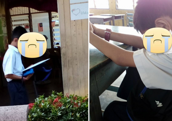 Menyentuh, Seorang Anak Duduk Sambil Menangis Tersedu, Bukan Karena Hasil Ujian Nasionalnya Jelek Tapi Karena Hal Ini