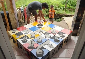 Karya Instalasi Sejarah Menggunakan Kardus