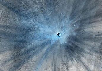 Ada Kawah Biru di Planet Merah Mars