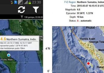 Gempa 4,6 SR Guncang Nias