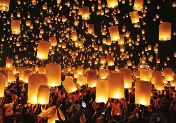 Jelang Hari Raya Waisak, Ini Filosofi Pelepasan Lampion di Langit pada Malam Puncak Perayaan
