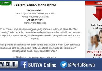 Arisan Mobil via Facebook Tipu Ribuan Orang, Begini Modusnya