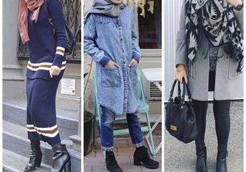 Serasikan Busana Hijab dengan Sepatu Bot? Siapa Takut!