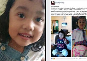 Sebelum Dipulangkan, Penculik Kirim Foto Bocah Sabitha pada Ayahnya dan Minta Tebusan
