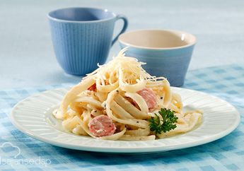 Lapar Tengah Malam? Bikin Fettucini Ala Carbonara, Mudah dan Praktis