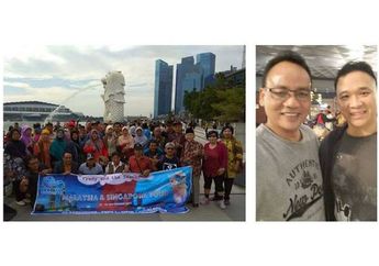 Mengharukan, Pria Ini Berangkatkan 65 Gurunya Liburan ke Singapura dan Malaysia, Ini Kisahnya