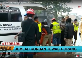 Crane Proyek Double Track LRT Jatuh, Berikut Jumlah Korban dan Kondisinya Saat Ini