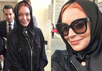 Hadir di London Modest Fashion Week, Lindsay Lohan Pakai Hijab
