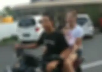 Wuih! Video Artis Ashanty Pakai Hotpants Naik Motor Ajak Anak Keliling Bali