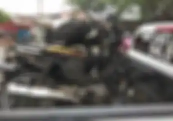 Tragis! Dua Pengendara Beserta Motornya Ludes Terbakar, Begini Ceritanya