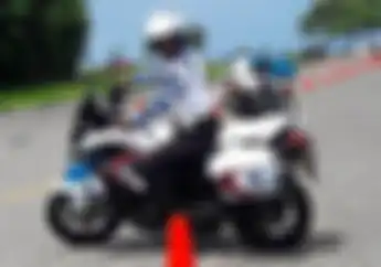 Latihan PJR Pakai Moge Buat Acara Millenial Road Safety Festival