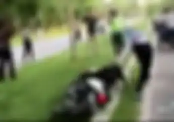 Tegang! Video Detik-detik Siswi SMA Kabur Hindari Razia, Tersungkur dan Ditangkap Polisi