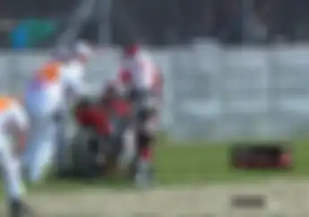Aduh, Dimas Ekky Terjatuh di Sesi Latihan Bebas FP1 Moto2 Amerika 2019