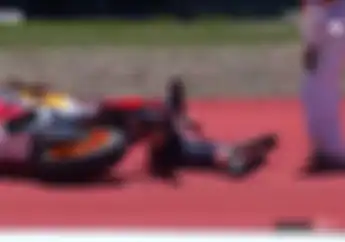 Video Marc Marquez Jatuh di MotoGP Amerika 2019, Penyebabnya Dari Tangki