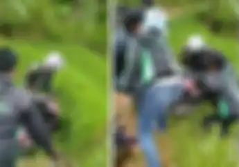 Apes Deh Abang Ojol ini, Niat Nyari Jalan Malah Nyemplung Diduga Korban Teknologi