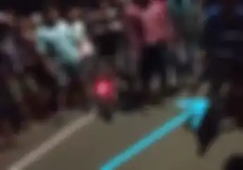 Video Detik-detik Polisi yang Menyamar Bubarkan Balap Liar, Baru Mau Start Joki Langsung Didorong!