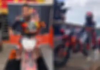 Meski Salah Kostum, Aksi Dani Pedrosa Tetap Memukau Naik Motor Enduro