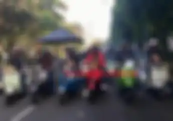 Rame Banget Gelaran SEJ 2019, Walikota Jakpus Pilih Vespa Warna Hijau