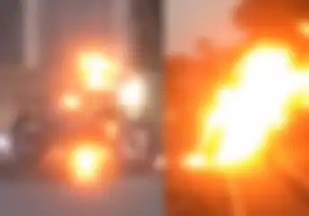 Sultan Mah Bebas, Ogah Ditilang Pas Razia, Pria Ini Malah Bakar Motornya Depan Polisi