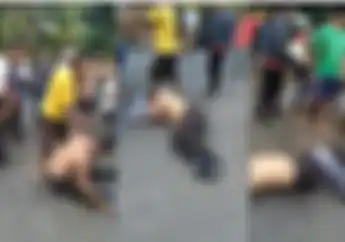 Debt Collector Terkapar di Aspal Diamuk Massa  