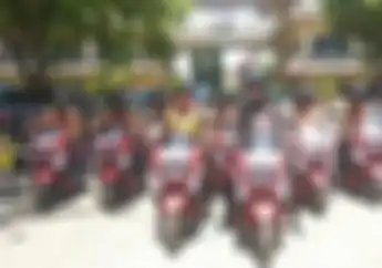 Dibagikan Gratis Bupati Klaten, Halaman Parkir Pemkab Klaten Dibanjiri Ratusan Yamaha NMAX