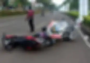 Apes, Niat Kabur Dari Razia, Peserta Sunmori Malah Tabrak Motor Polisi